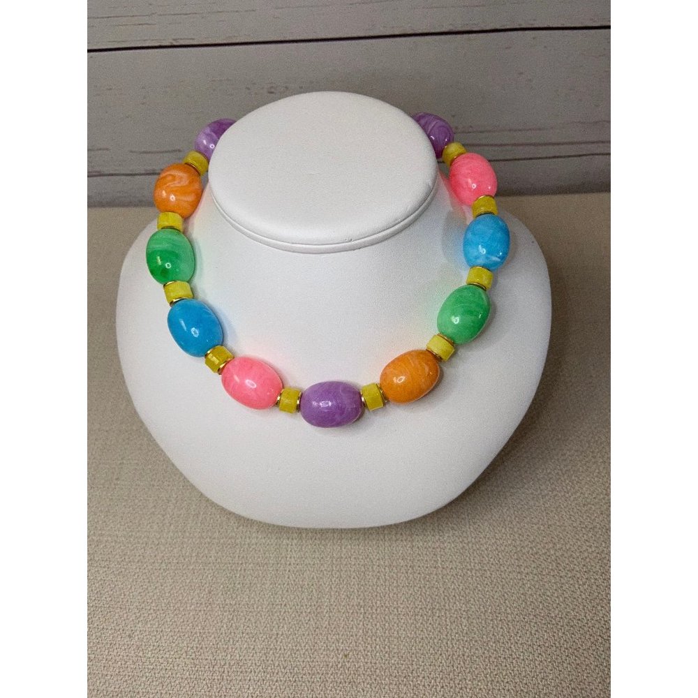Vintage Pastel Multi-Color  Necklace ~ 50's - 60's